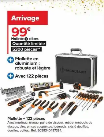 Castorama Mallette + 122 pièces offre
