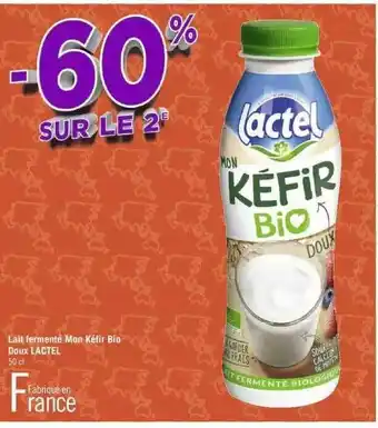 Géant Casino Lait fermenté mon kéfir bio doux lactel offre