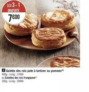 Géant Casino Galette des rois pâte à tartiner ou pommes ou galettes des rois frangipane offre