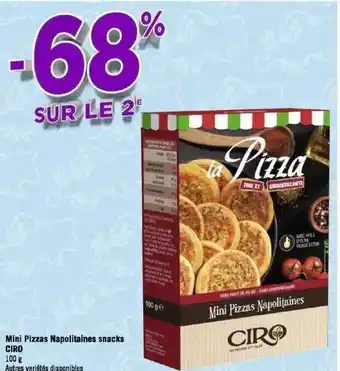 Mini pizzas napolitaines snacks ciro
