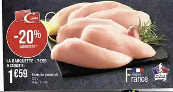 Géant Casino Filets de poulet x6 offre