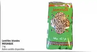 Géant Casino Lentilles blondes mosaïque offre