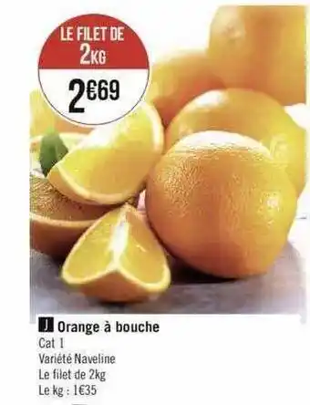 Géant Casino Orange à bouche offre