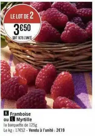 Framboise ou myrtille