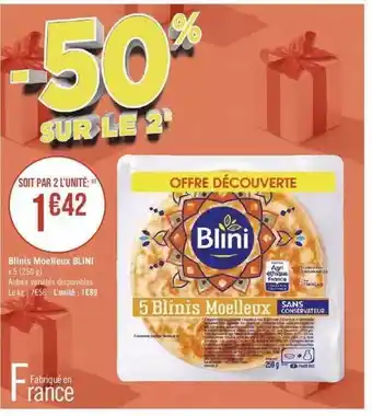 Géant Casino Blinis moelleux blini offre