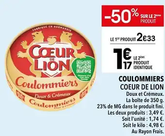 Supeco Coeur de lion coulommiers offre