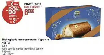 Bûche glacée macaron caramel signature nestlé