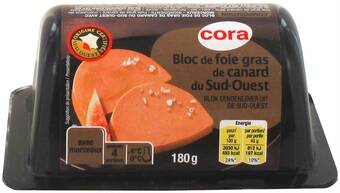 Match Cora bloc de foie gras de canard du sud-ouest offre