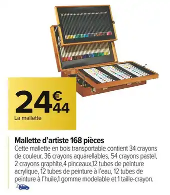 Carrefour Market Mallette d’artiste 168 pièces offre