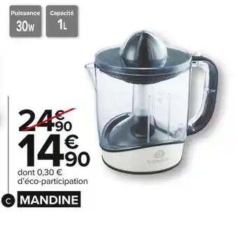 Carrefour Market Mandine presse agrume crème offre