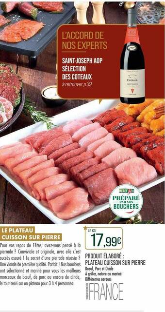 Match Produit élaboré : plateau cuisson sur pierre offre