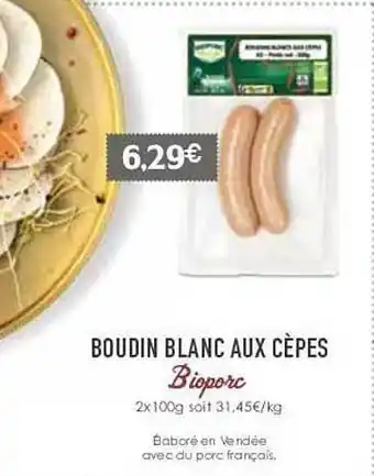 Boudin blanc aux cĂšpes bioporc