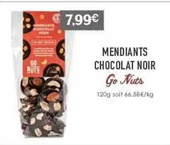 Naturalia Mendiants chocolat noir go nuts offre