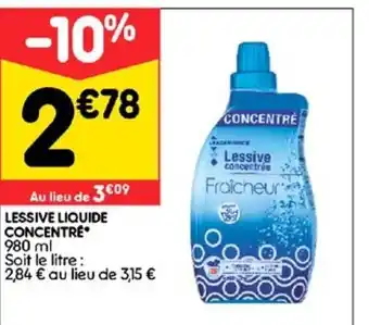 Leader Price Lessive liquide concentre offre