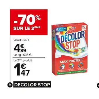 Carrefour Market Lingettes Anti-Decoloration 2 en 1 Decolor Stop offre