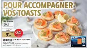 Intermarché Hyper Saumon fumé de norvège 4 tranches petit navire offre