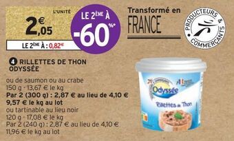 Intermarché Hyper Rillettes de thon odyssée offre