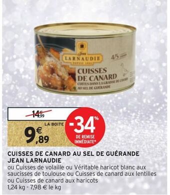Intermarché Hyper Cuisses de canard au sel de guérande jean larnaudie offre