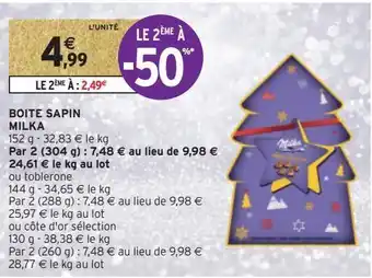 Intermarché Hyper Boite sapin milka offre