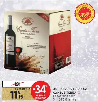 Intermarché Hyper Aop bergerac rouge cantus terra offre