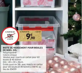 Boite de rangement pour boules de noel 22l