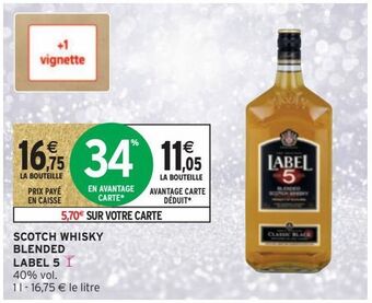 Intermarché Hyper Scotch whisky blended label 5 offre