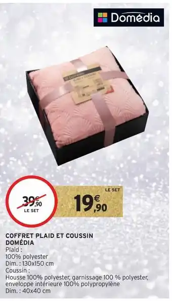 Intermarché Hyper Coffret plaid et coussin domédia offre