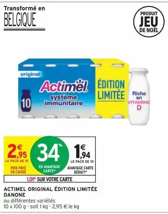 Intermarché Hyper Actimel original édition limitée danone offre