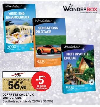 Intermarché Hyper Coffrets cadeaux wonderbox offre