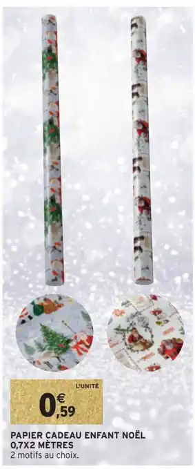 Intermarché Hyper Papier cadeau enfant noël 0,7x2 mètres offre