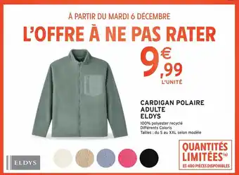 Intermarché Hyper Cardigan polaire adulte eldys offre