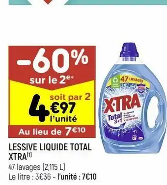 Leader Price Lessive liquide total x-tra offre
