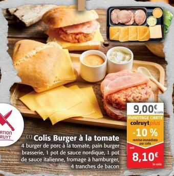 Colruyt Colis burger à la tomate offre