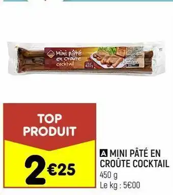Leader Price Mini pâté en croute cocktail offre
