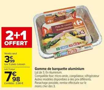 Gamme De Barquette Aluminium