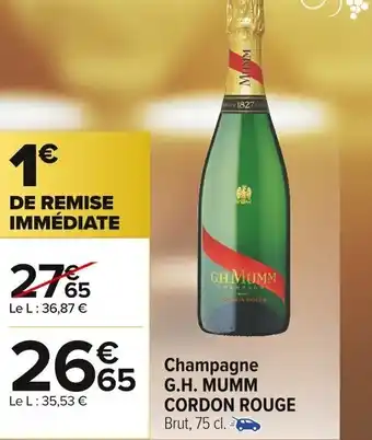 Carrefour Market Champagne G.H. Mumm Cordon Rouge offre