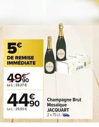 Carrefour Market Champagne Brut Mosaique Jacquart offre