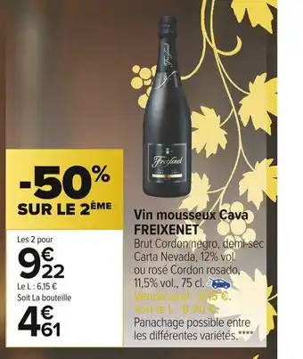 Carrefour Market Vin Mousseux Cava Freixenet offre