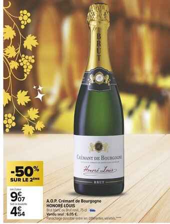 Carrefour Market A,O,P Cremant De Bourgogne Honore Louis offre