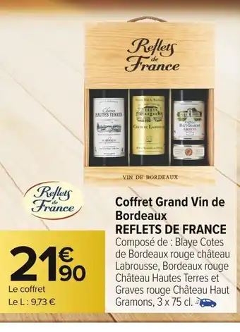 Carrefour Market Coffret Grand Vin De Bordeaux Reflets De France offre