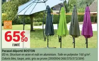 Bricorama Parasol déporté boston offre