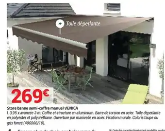 Bricorama Store banne semi-coffre manuel venica offre
