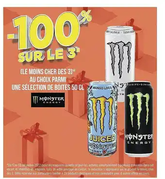 Boîtes 50 cl monster energy