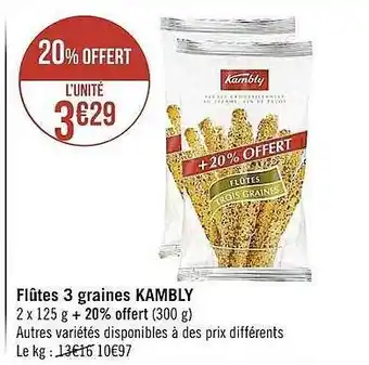 Flûtes 3 graines kambly