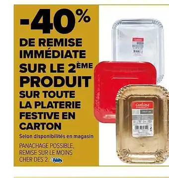 Carrefour La platerie festive en carton offre