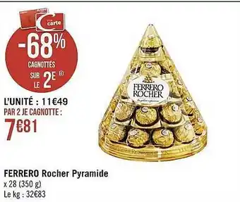 Casino Supermarchés Ferrero rocher pyramide offre