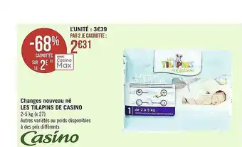 Casino Supermarchés Changes nouveau né les tilapins de casino offre