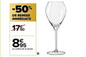 Carrefour Coffret de 4 verres offre