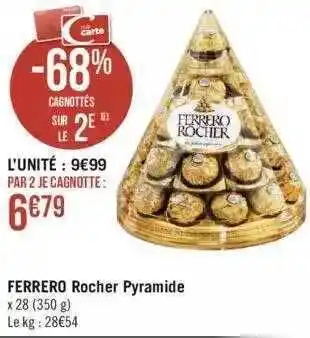 Géant Casino Ferrero rocher pyramide offre