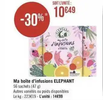 Géant Casino Ma boîte d'infusions éléphant offre